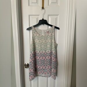 CAbi Style Mosaic Print Lined Sleeveless Tank Top